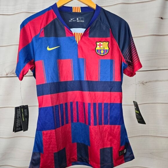 Nike FC BARCELONA 20TH ANNIVERSARY Stadium Jersey Womens M Slim Fit 943018-456 - Picture 1 of 6